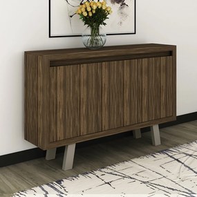 Balcão 3 Portas para Escritório Home Office ME4120 MDP Nogal/Fendi G69 - Gran Belo