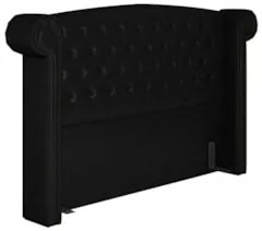 Cabeceira Cama Box Queen 160cm Provença Z37 Sintético Preto - Mpozenat