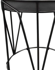 Puff Multiuso com Mesa Babu 2 em 1 Suede Grafite Base Preto - D'Rossi