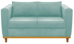 Sofá 2 Lugares Europa Suede Azul Tiffany ADJ Decor