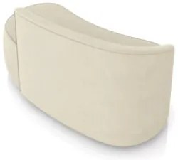 Sofá 2 Lugares Para Sala 140cm Orgânico Wendi Suede Bege I01  - Mpozen