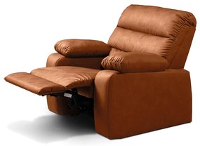 Poltrona do Papai Reclinável Retrátil Naaman Sintético PU K01 - D'Rossi - Nozes
