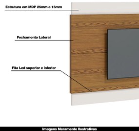 Painel Decorativo Sala de Estar 218cm Julien Freijó/Off White G29 - Gran Belo