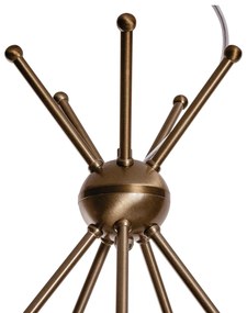 Pendente Palma Ø56X47Cm 5Xg9 / Metal E Globo Ø12Cm | Usina 16735/5 (BT - Branco Texturizado, FOSCO)
