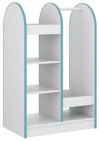 Mini Closet Para Quarto Infantil 6 Prateleiras - Branco/azul