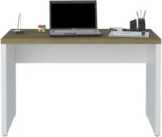 Mesa Para Escritório Home Office 120cm Cisne Olmo/Branco A06 -Mpozenat
