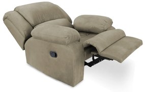 Poltrona Decorativa Magnum Reclinável Manual Suede Nude