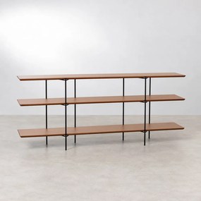 Estante Baobá Preto e Tammi - 1,80mx76cm