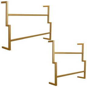 Kit Porta Toalha Industrial Metálico Dourado - D'Rossi