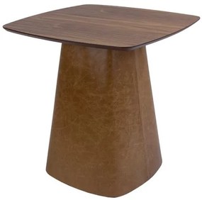 Mesa Lateral Siena Alta Nogueira Base Recouro Caramelo - 78195 Sun House