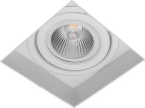 Plafon De Embutir Alumínio 9,6x9,6cm No Frame Ii - BRANCO