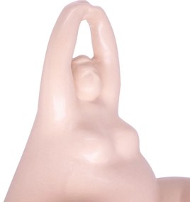 Enfeite Decorativo Yoga Rosa Em Cerâmica Estilo Nórdico 16,8 Cm - D'Rossi