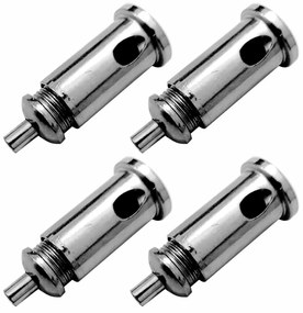 Kit/4 Fixador De Teto Em Aço Niquelado Sem Ajuste Com Rosca M10x1 Para Griper MD-6008