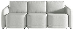 Sofá Cama Modulado Retrátil e Reclinável Decorativo Varsóvia 276cm Linho Cinza G33 - Gran Belo