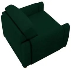 Poltrona Decorativa para Sala de Estar 98cm Amaranto Z32 Veludo Verde