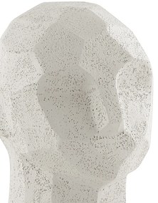 Escultura Decorativa "Rosto" Em Poliresina Off White 17,5x13 Cm  - D'Rossi