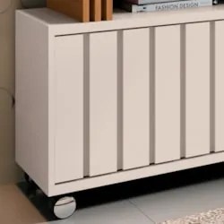 Painel TV 70 Pol 219cm Bancada Suspensa Illusion Off/Cinamomo - HB Móv