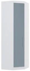Guarda Roupa Canto Obliquo 70cm 1 Porta Taiga Branco/Grey L01  - Mpoze