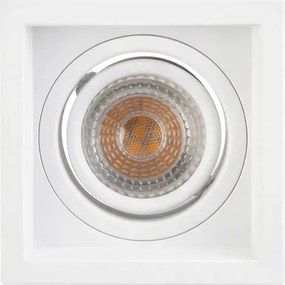 Plafon De Embutir Recuado 9,4x9,4cm Flap - BRANCO