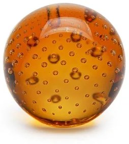 Peso Tela Bola Âmbar Murano Cristais Cadoro