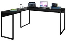 Mesa de Escritório em L 150x150 Studio Industrial Z28 Preto - Mpozenat