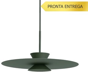 Pendente Tule Ø60X25Cm 1Xmr16 - Usina 25120/60 (BT - Branco Texturizado, Igual a Cor 1)