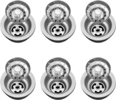 Válvula para Pia Kit 6 Aço Inox 3.1/2 G01 Cromado - Mpozenato