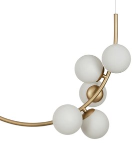 Pendente Astral 51X77,5X30Cm 6Xg9 Globo Ø12Cm - Usina 16942/6 (BT - Branco Texturizado, FOSCO)