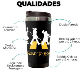 Copo Térmico 500ml Inox The Road to Mordor Senhor dos Anéis