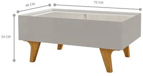 Mesa De Centro Sena Off White - Bechara Móveis