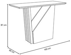 Mesa De Jantar 6 Lugares 120cm Venetti N02 Ypê/Preto - Mpozenato