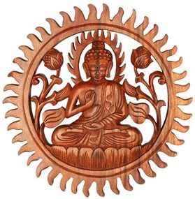 Mandala Buda em Madeira 30cm