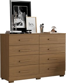 Cômoda para Quarto com 8 Gavetas 136cm Sirlei Atacama A09 - D'Rossi