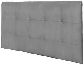 Painel Luna Para Cama Box Casal 140 cm Suede Cinza - D'Rossi