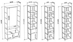 Quarto Modulado Completo 4 Módulos Estilo Industrial Steel Quadra Verm