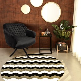 Kit 2 Poltronas Decorativas Kitana Pés Preto Giratório Veludo Preto G15 - Gran Belo