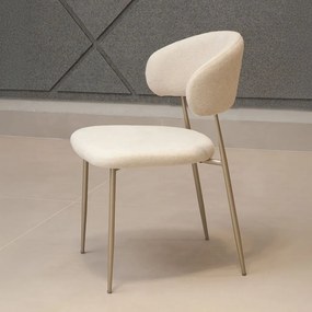 Cadeira Nylah Estofada Estrutura Aço Carbono Pintura Eletrostática Design Moderno