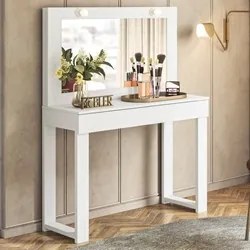 Penteadeira Camarim Escrivaninha Realeza M20 Branco - Mpozenato