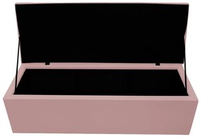 Calçadeira Copenhague 140 cm Casal Suede Rosê - ADJ Decor