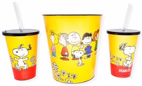 Kit Almofada Porta Pipoca Snoopy Peanuts