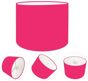 Cúpula Abajur Cilíndrica Cp-7015 Ø35x25cm Rosa Pink