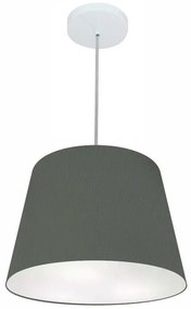Lustre Pendente Cone Vivare Md-4246 Cúpula em Tecido 30/40x30cm - Bivolt