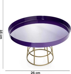 Boleira Com Suporte de Metal Com Base Roxo - D'Rossi
