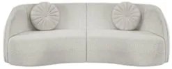 Sofá Decorativo 3 Lugares 240cm com Almofadas e Poltrona Zion Z32 Bouc
