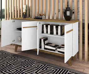 Aparador Buffet Opala Cinamomo Com Branco – Bechara Móveis