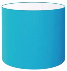 Cúpula Abajur Cilíndrica Cp-8009 Ø25x20cm Azul Turquesa