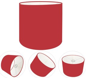 Cúpula Abajur Cilíndrica Cp-8008 Ø20x25cm Bordô
