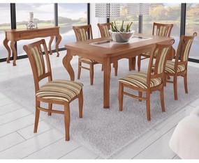 Conjunto de Jantar Barcelona com Cadeira Munike Miller Interiores - Mesa 2,00 com 8 cadeiras