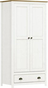 Armário Organizador 2 Portas Madeira Maciça Osiris Branco/Freijo - G74 - Gran Belo