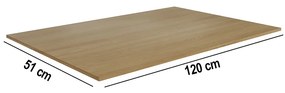Tampo Balcão de Cozinha 120x51cm A01 - D'Rossi - Amendoa